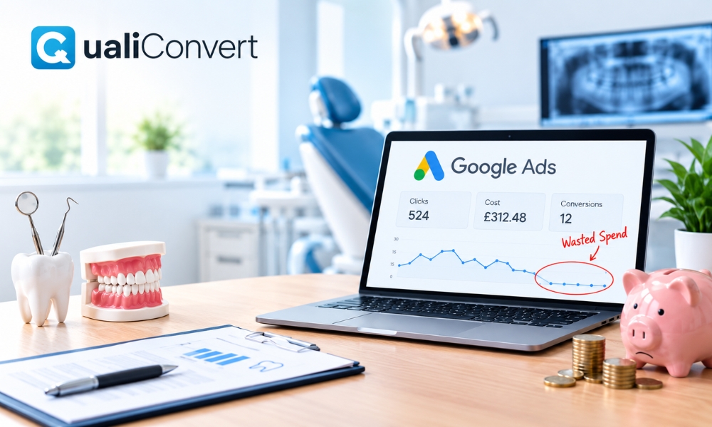 QualiConvert Google Ads dental marketing banner